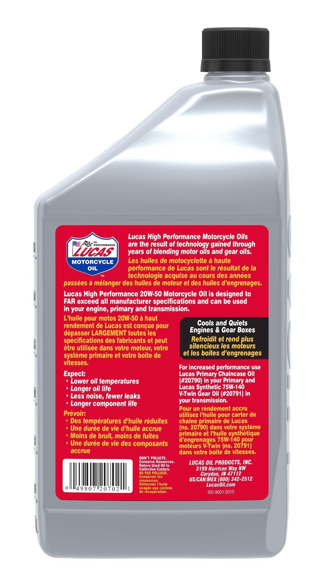 Oil High Performance Synthetic Motorcycle Oil SAE, 946-mL R6I5 - product image 2