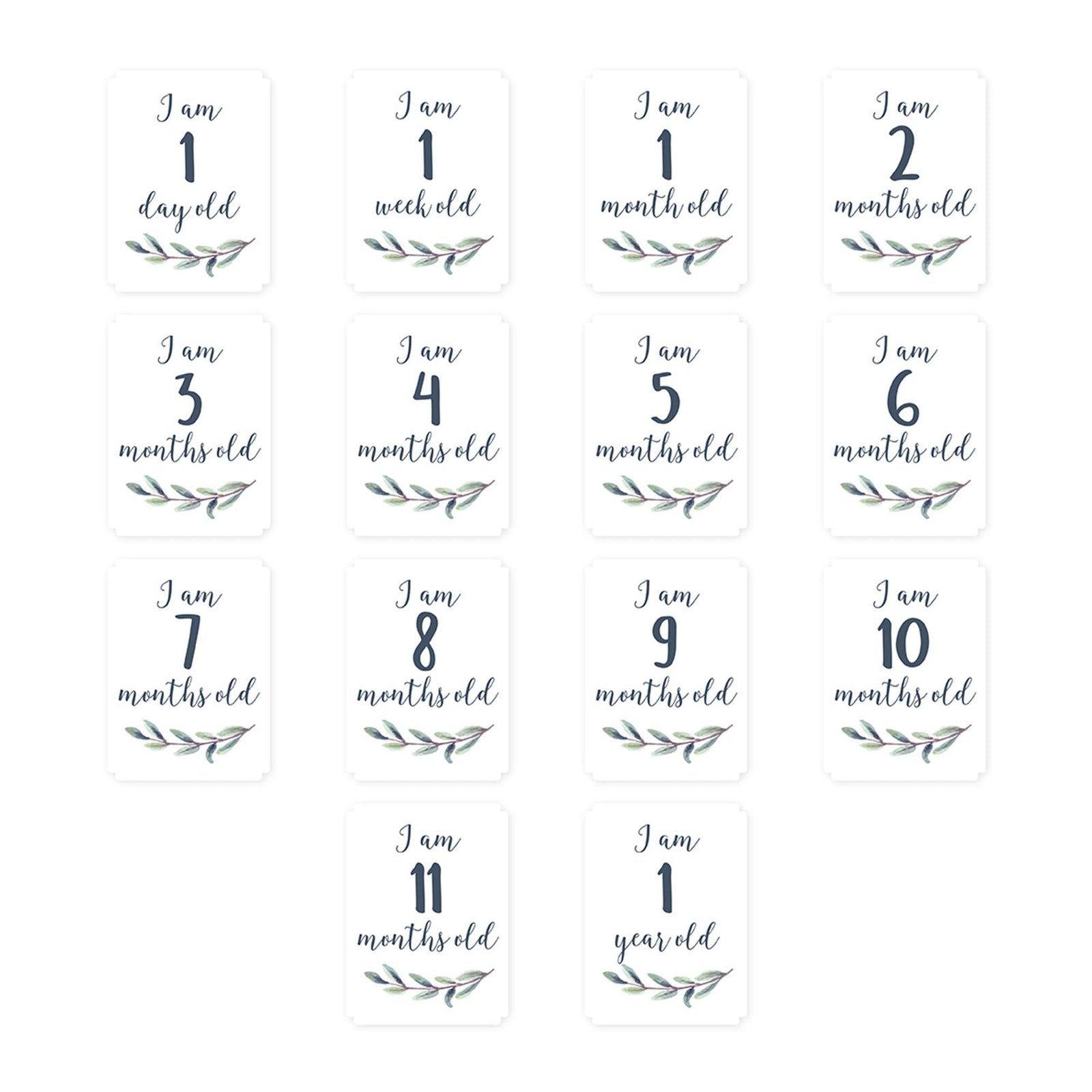 Baby's 1st Year Milestone Blanket, Hello World Wreath V2Z7 - product image 1