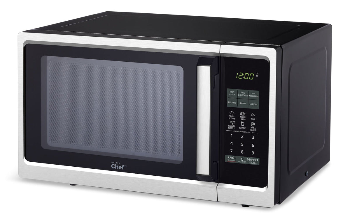 Countertop Microwave, 900 W, Black Stainless Steel, 0.9-cu-ft O2G6 - product image 1