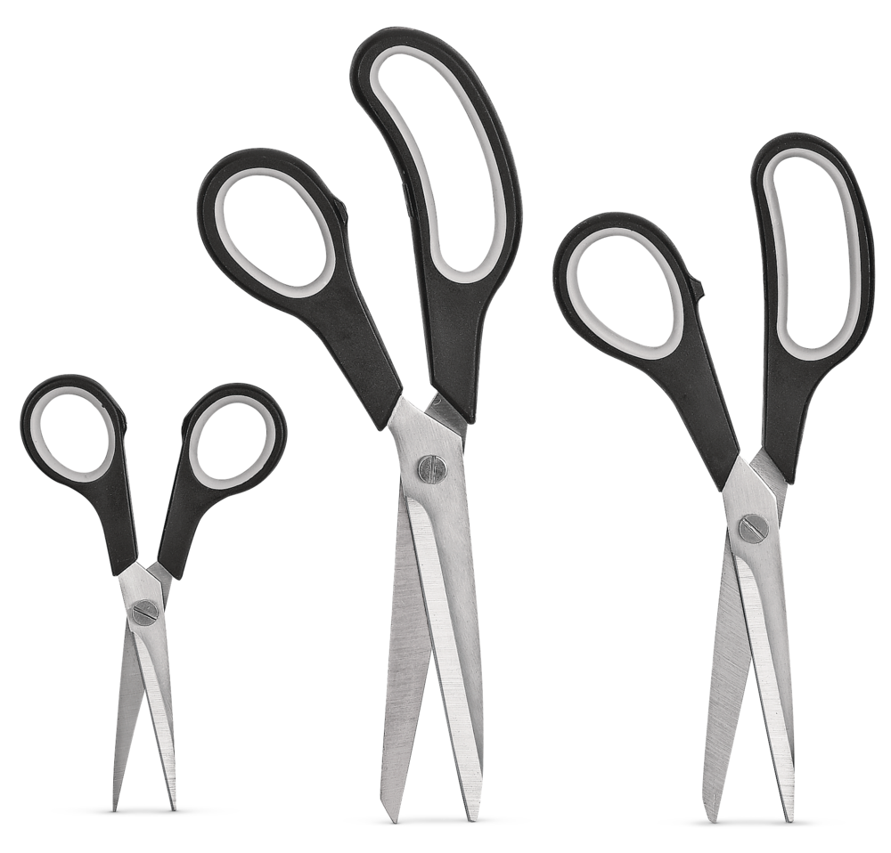 Stainless Steel Scissor Set, Ergonomic Grip, 3-pc H4U1 - product image 1