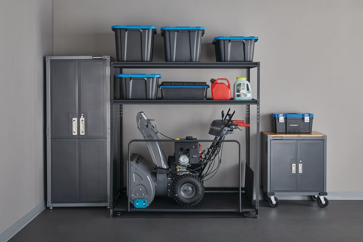 Seasonal Storage Rack with Rolling Platform Cart, Black, 65.5-in x 35.5-in x 68-in Y0K1 - product image 5