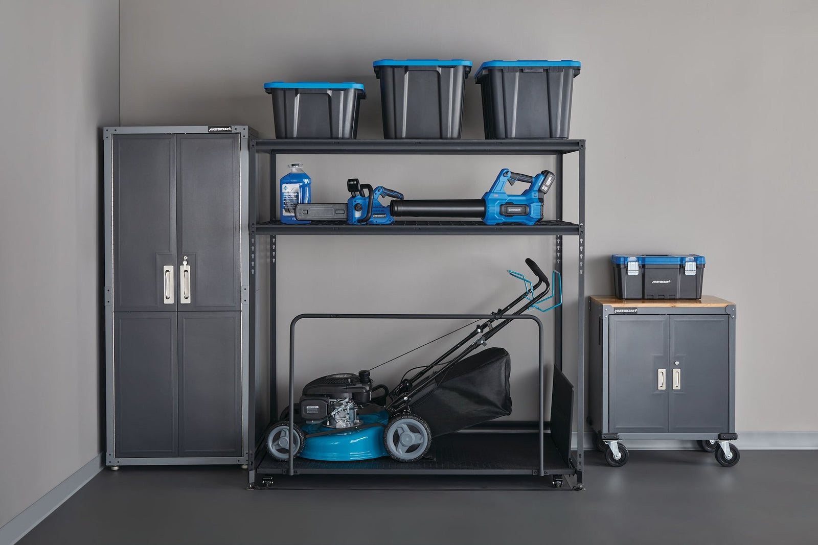 Seasonal Storage Rack with Rolling Platform Cart, Black, 65.5-in x 35.5-in x 68-in X2W5 - product image 7