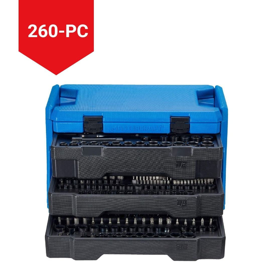 Socket Set, SAE/Metric, CRV, Black Steel Finish, 260-pc Y8Y7 - product image 7