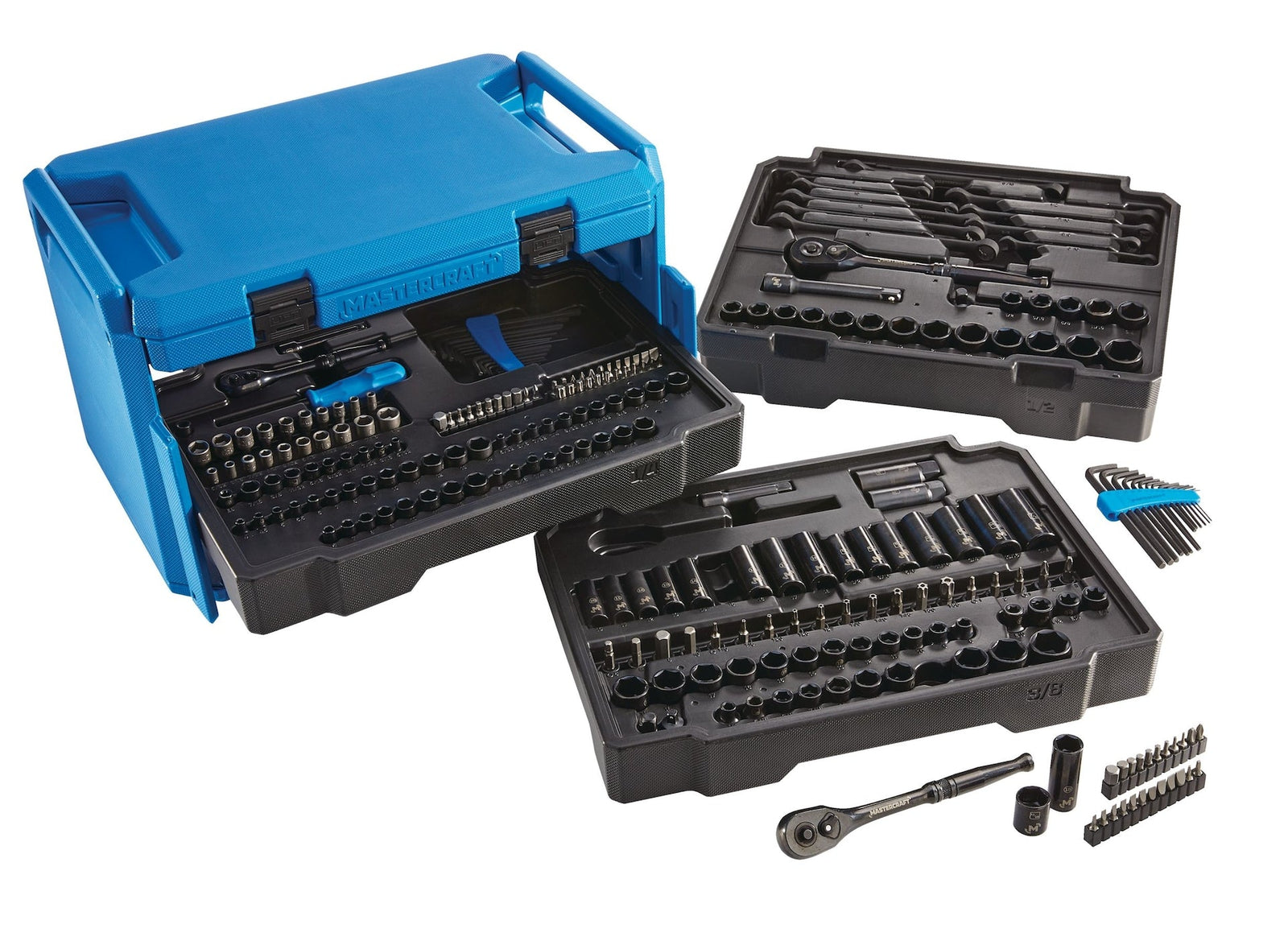 Socket Set, SAE/Metric, CRV, Black Steel Finish, 260-pc Y8Y7 - product image 8