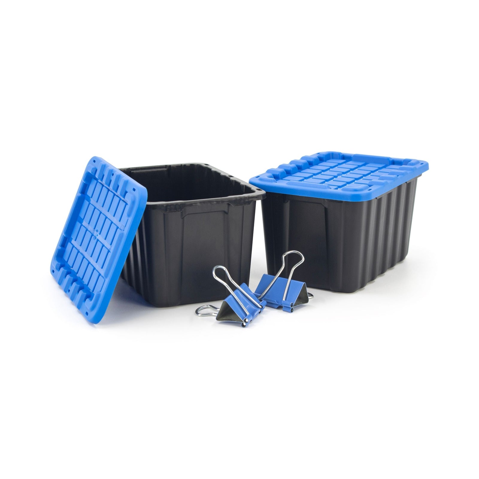 Tiny Heavy Duty Stackable Storage Tote with Lid, Black F9M7 - product image 8