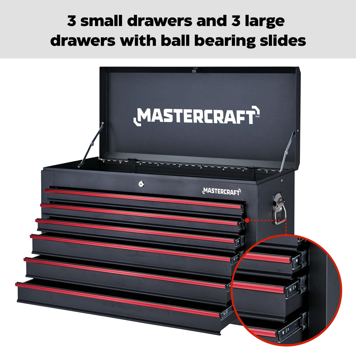 Tool Chest with 6 Drawers, Black, 36-in Z3Y5 - product image 5