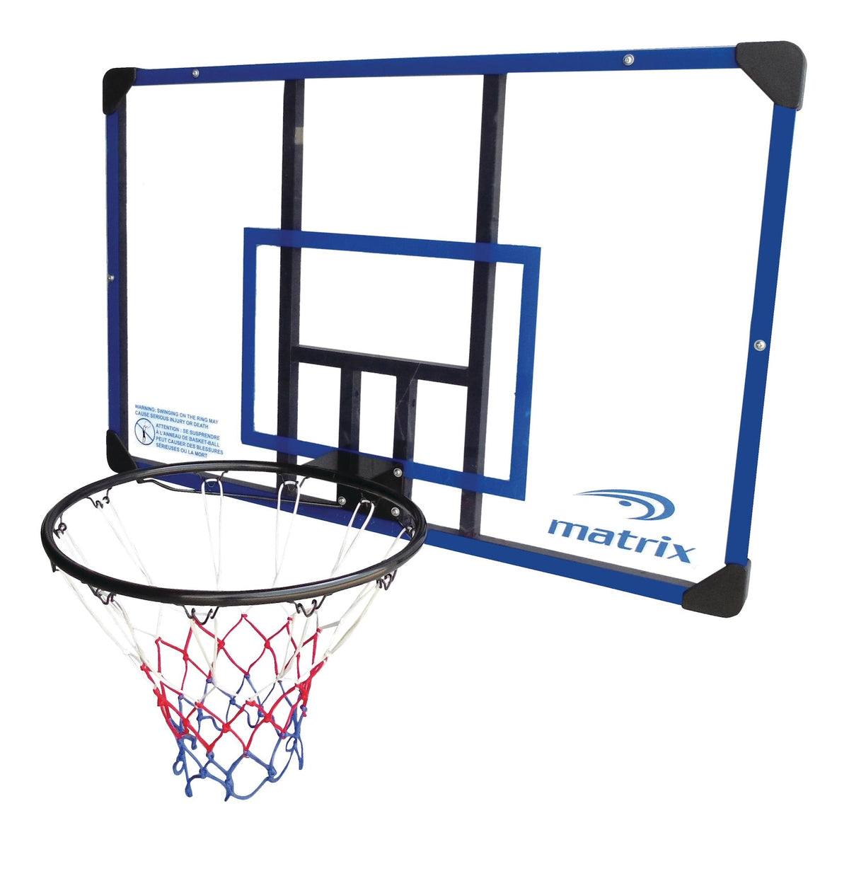 Deluxe Outdoor Basketball Backboard Hoop & Net with Wall Mount, 44-in H6C5 - product image 1
