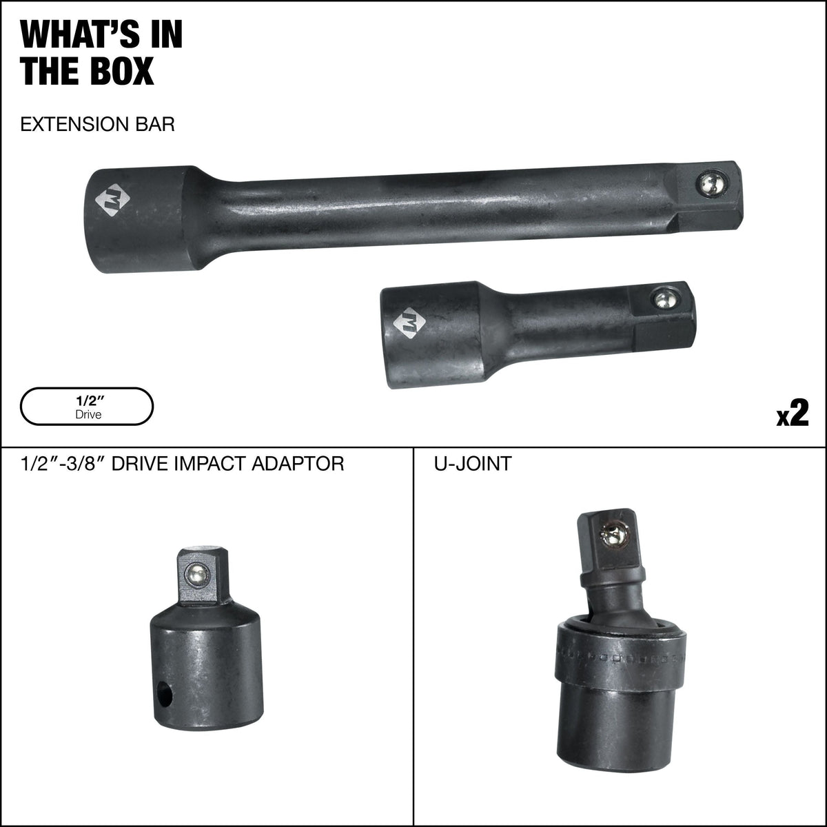 1/2-in Impact Accessory Kit, 4-pc C7A0 - product image 2