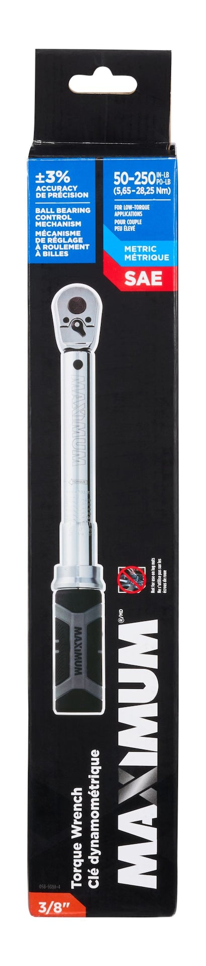 3/8-in Drive Torque Wrench, 50-250 in-lbs P2H7 - product image 6