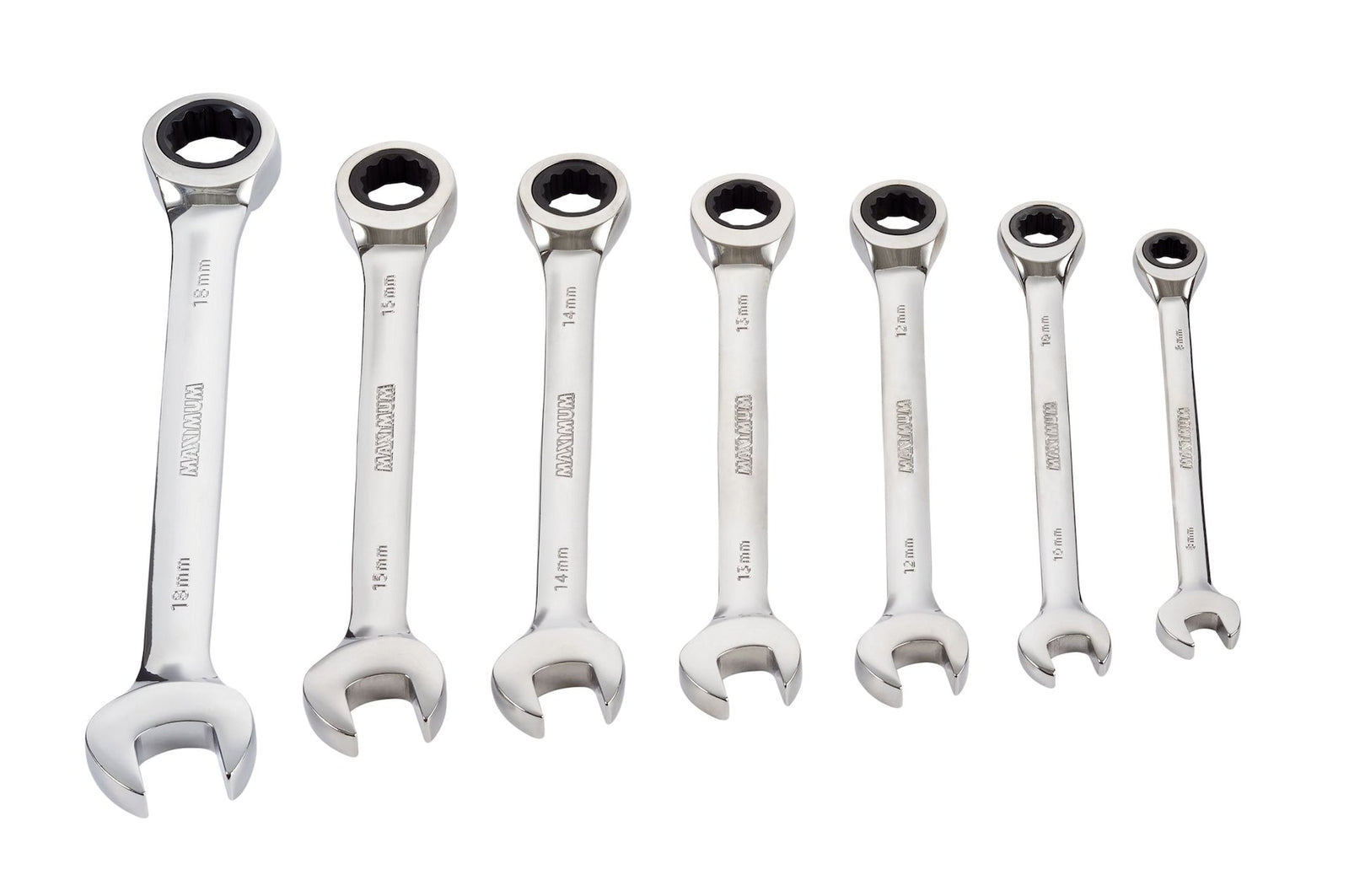 Ratcheting Wrench Set, Metric, Nickel-Chrome Plating, 7-pc A4T6 - product image 3