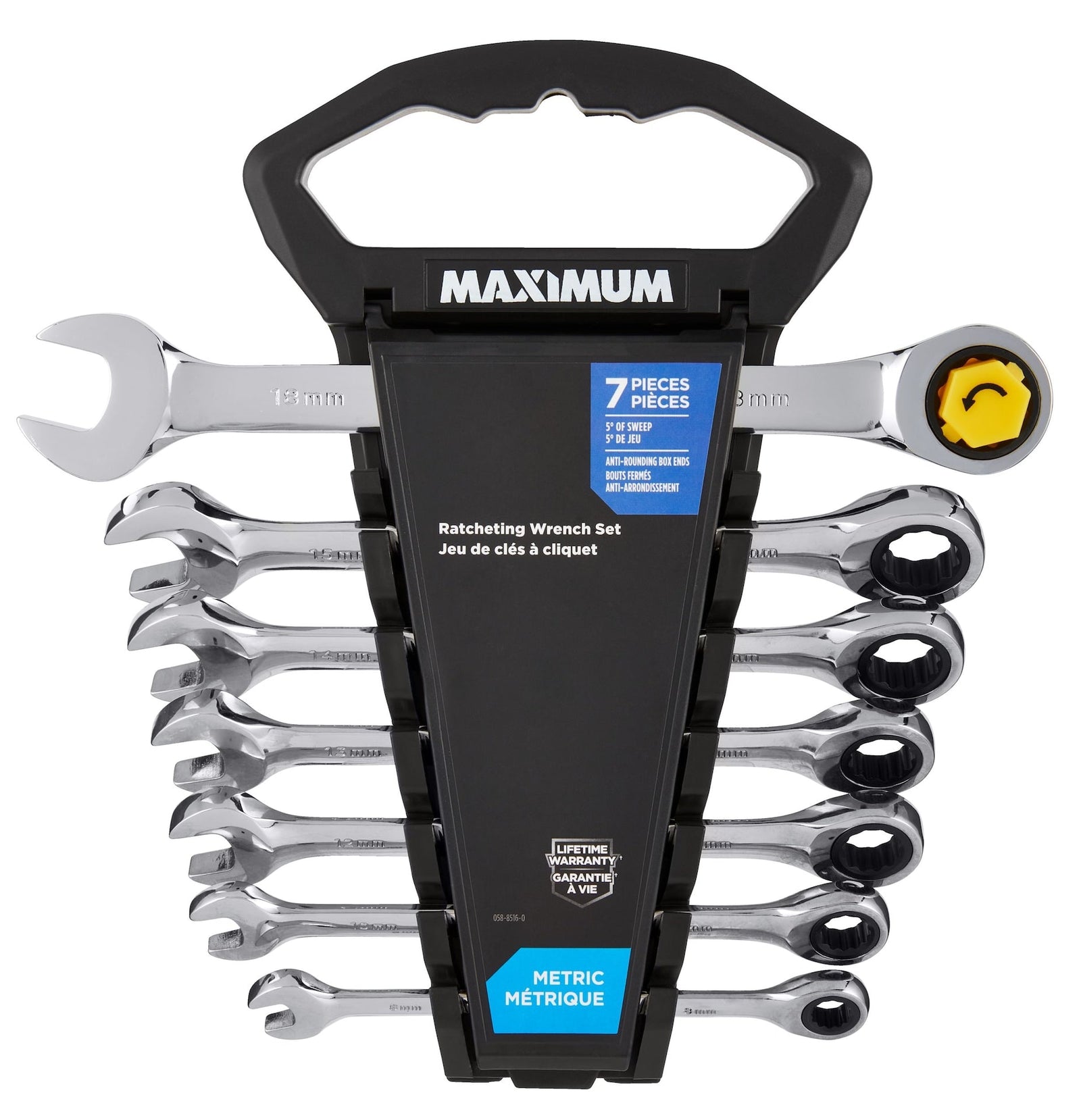 Ratcheting Wrench Set, Metric, Nickel-Chrome Plating, 7-pc A4T6 - product image 4