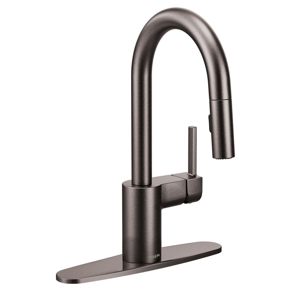 Align Single Handle High Arc Pull Down Spot-Resist Sprayer Kitchen Faucet with Power Clean, Black Stainless Steel K8S3 - product image 1
