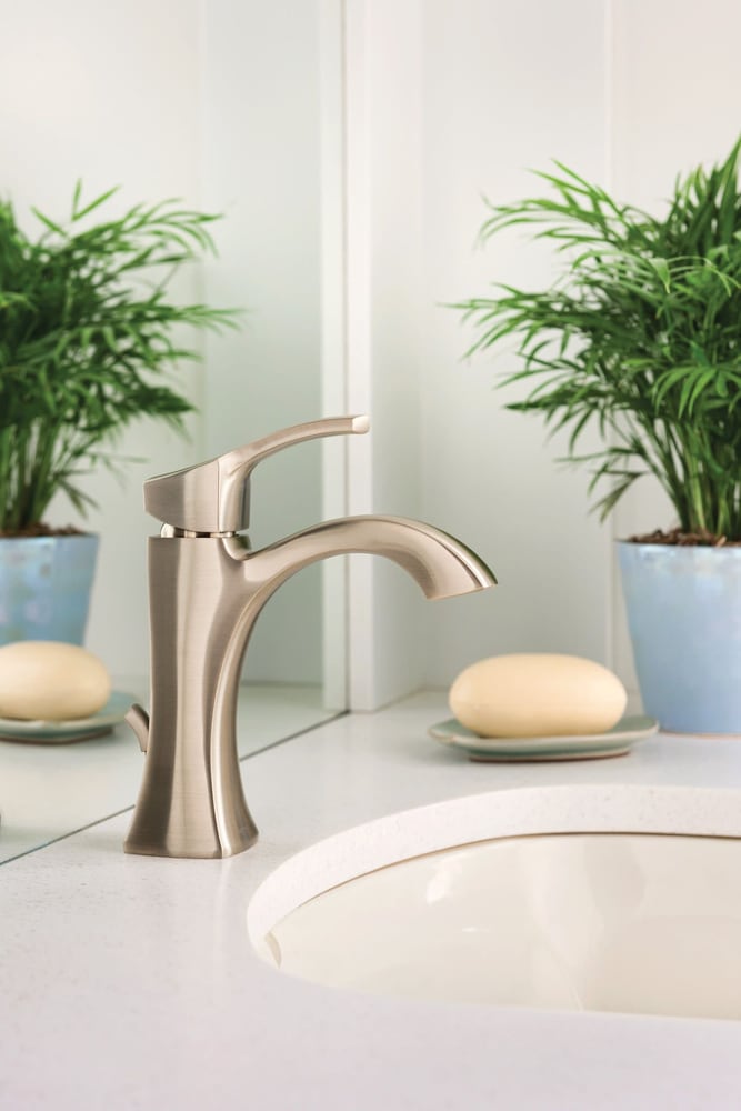 Voss Single Handle High Arc Single Hole Bathroom Sink Faucet, Brushed Nickel J1U4 - product image 5
