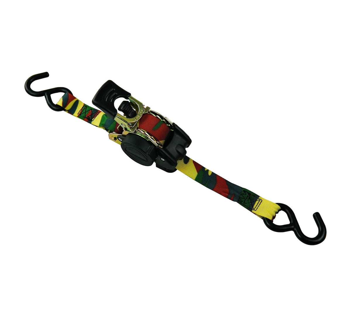 1,200-lb Retractable Camo Ratchet Tie Down Straps, 1-in x 10-ft, 2-pk Q2C2 - product image 2