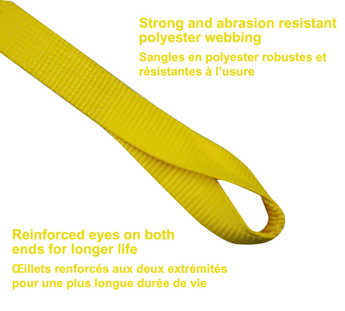 17,000-lb Tow Strap, with Reinforced Eyes, 2-in x 20-ft K3J4 - product image 2