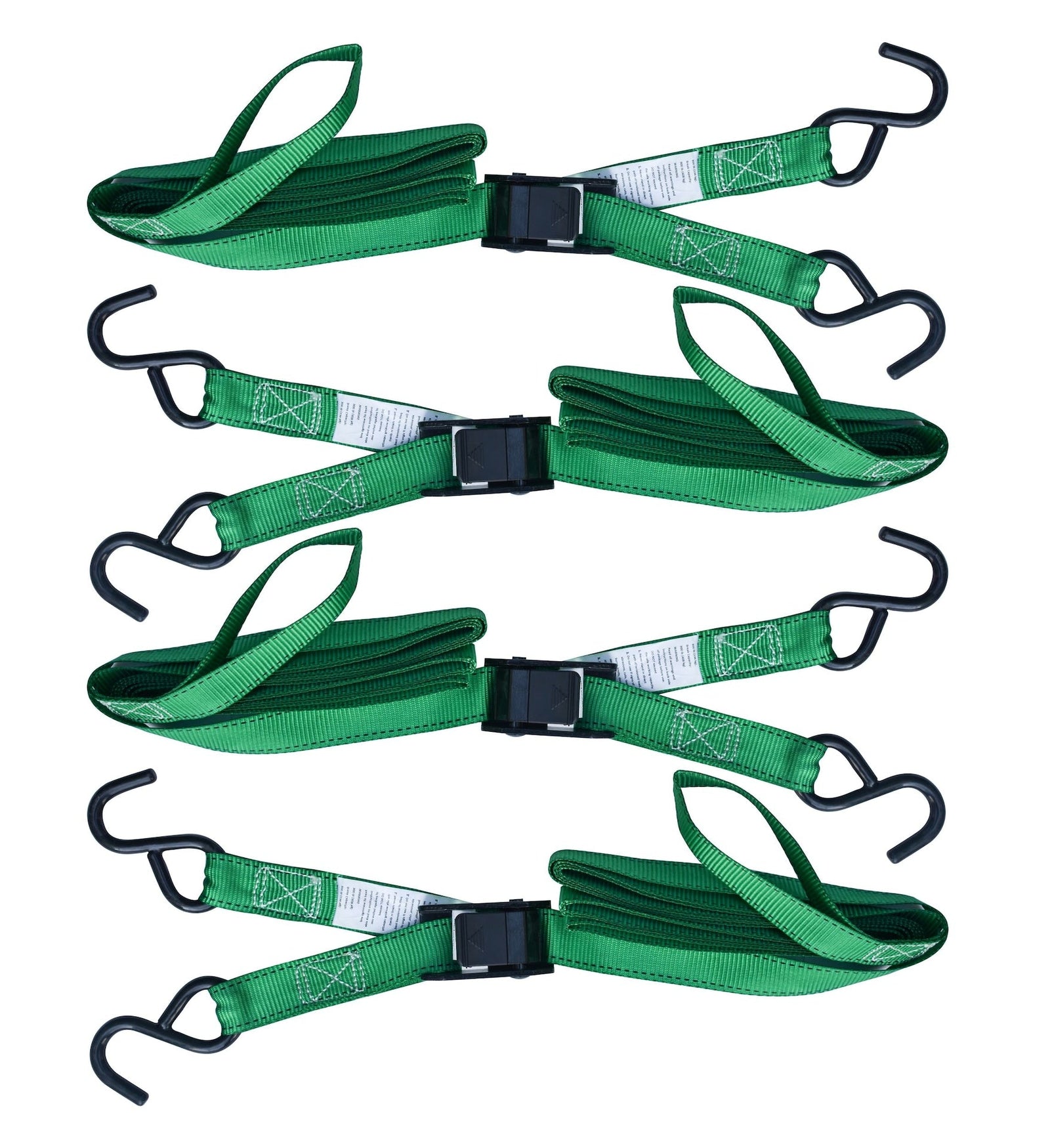 900-lb Cambuckle Tie-Down Straps, Weatherproof, 1-in x 10-ft, 4-pk E9J2 - product image 2