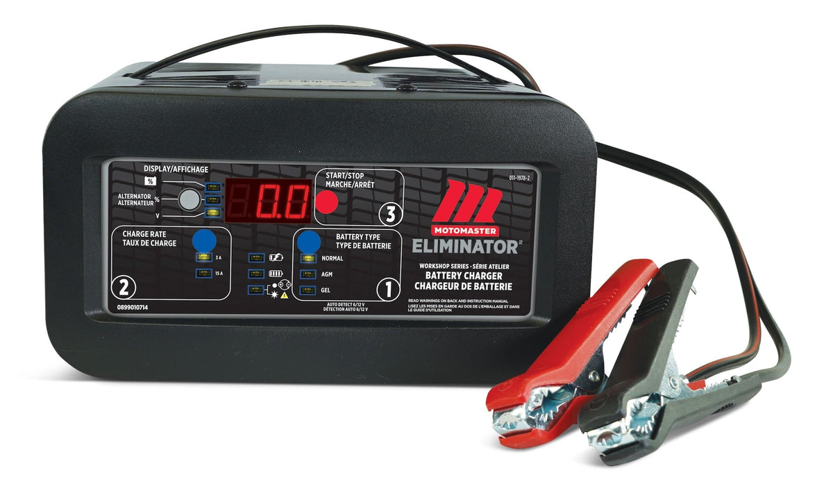 Eliminator Workshop Series Smart Battery Charger, Fully Automatic, 15/3-Amp, 6V/12V M7T9 - product image 1