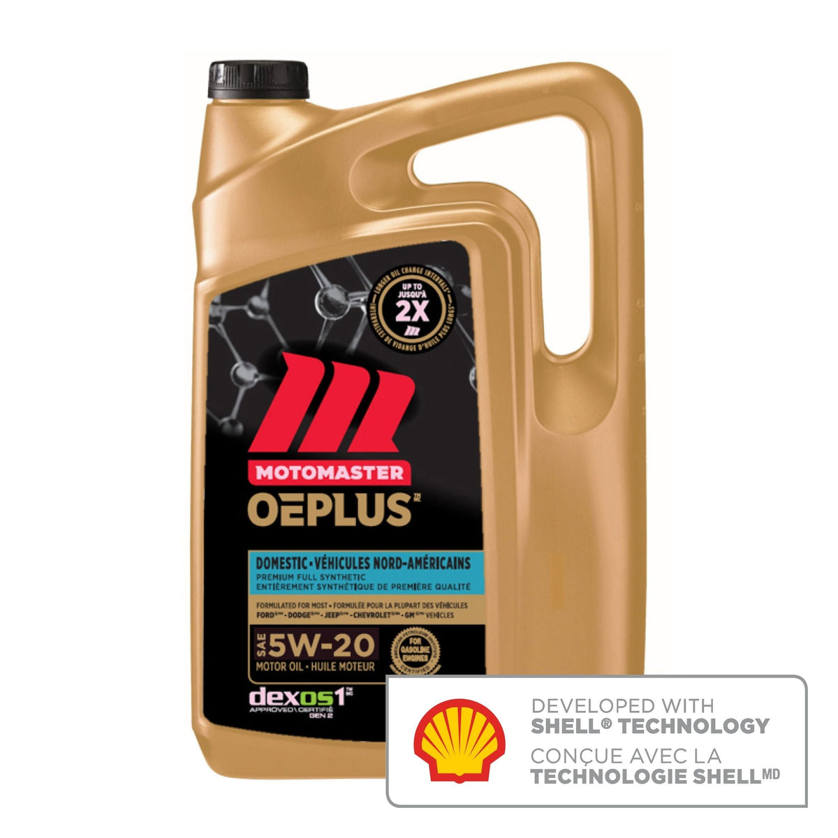 OEPLUS Domestic Premium 5W20 Synthetic Engine/Motor Oil, 5-L Y4Z4 - product image 1