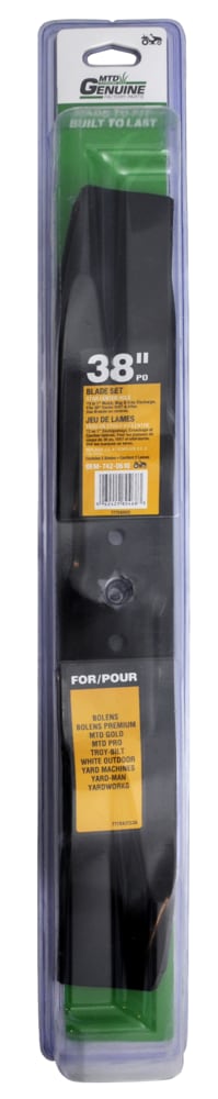 3-in-1, 2-Blade Replacement Set for 38-in Lawn Tractor Cutting Decks, Black G3J8 - product image 1