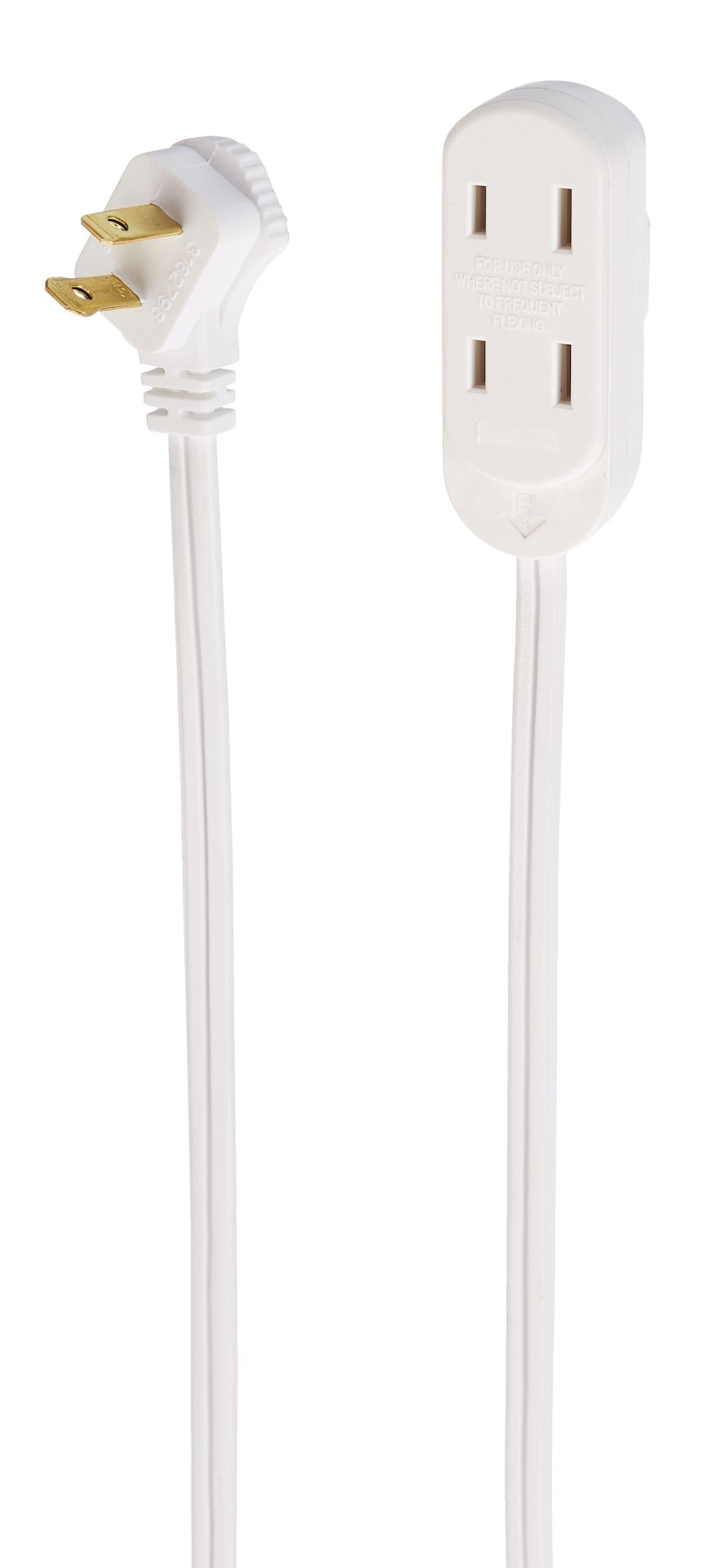 15-ft 16/2 Indoor Extension Cord, 3 Outlets, Flat Plug, White H0F2 - product image 4