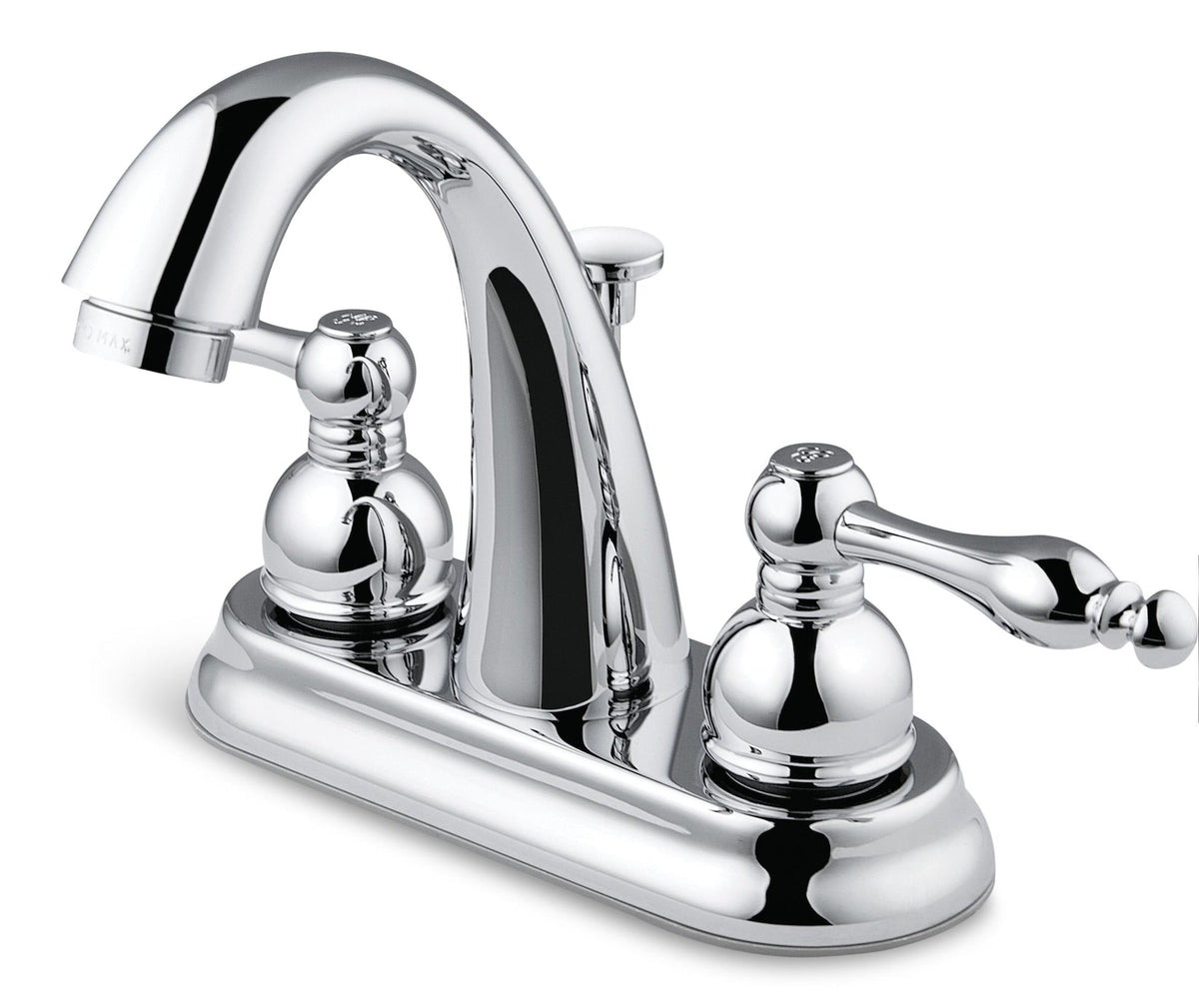 Double Handle Curved Spout 4-in Centreset Bathroom Sink Faucet, Chrome M7F3 - product image 1