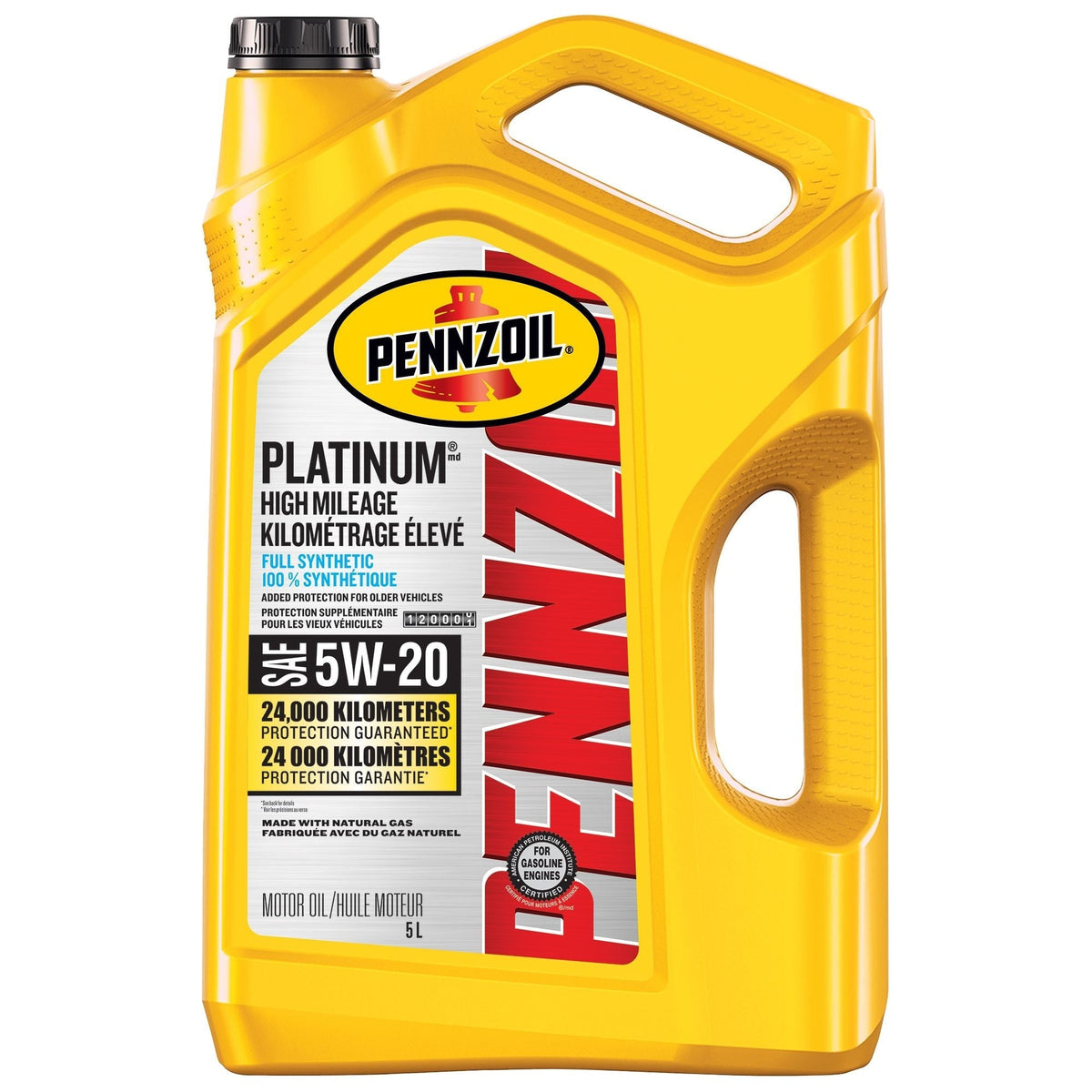 Platinum High Mileage 5W20 Synthetic Engine/Motor Oil, 5-L I5Z8 - product image 1