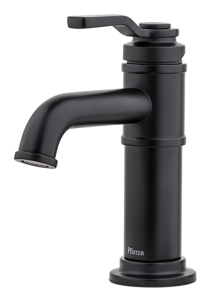 Breckenridge Single Handle High Arc Bathroom Sink Faucet, Push & Seal Drain, WaterSense Certified, Black Z8B3 - product image 3