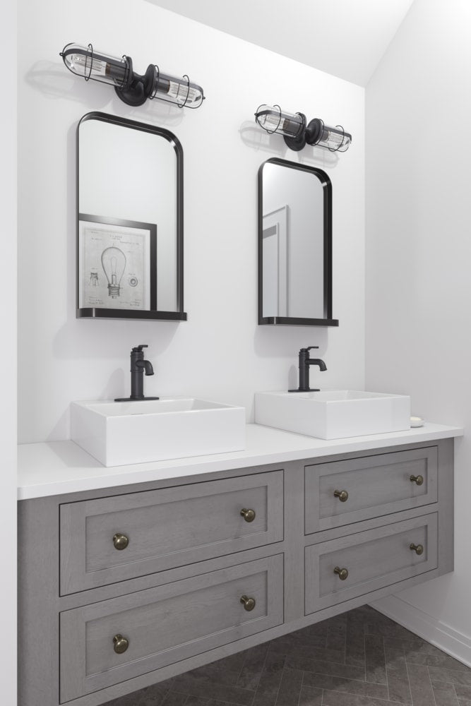 Breckenridge Single Handle High Arc Bathroom Sink Faucet, Push & Seal Drain, WaterSense Certified, Black Z8B3 - product image 4