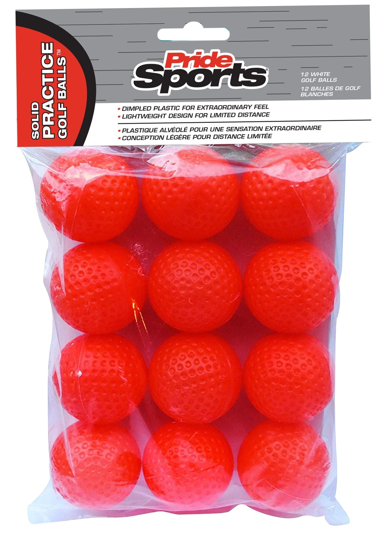 Dimpled Plastic Practice Golf Balls, Lightweight, 12-pk, Assorted Colours Z9Z4 - product image 1
