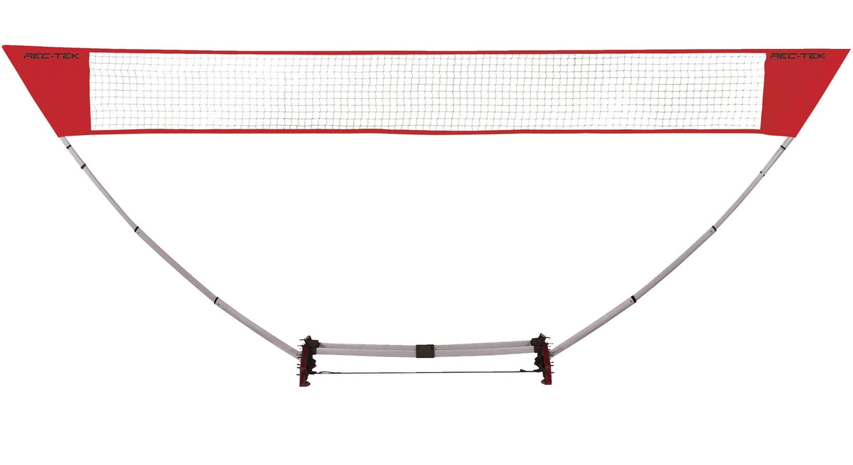 Outdoor Portable Easy Set-up Badminton Net, Red, 15-ft, 7-pk, All Ages, for Lawn Game Activities U4G3 - product image 1