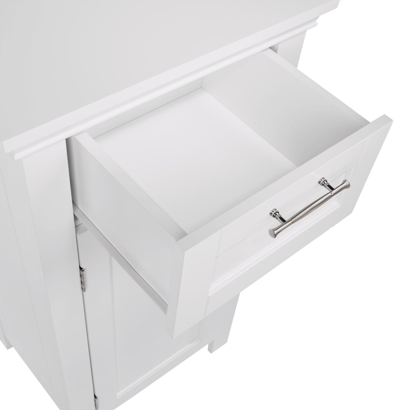 Home Somerset Single Door Bathroom & Laundry Storage Cabinet with Drawer & Adjustable Shelf, White C9E7 - product image 3