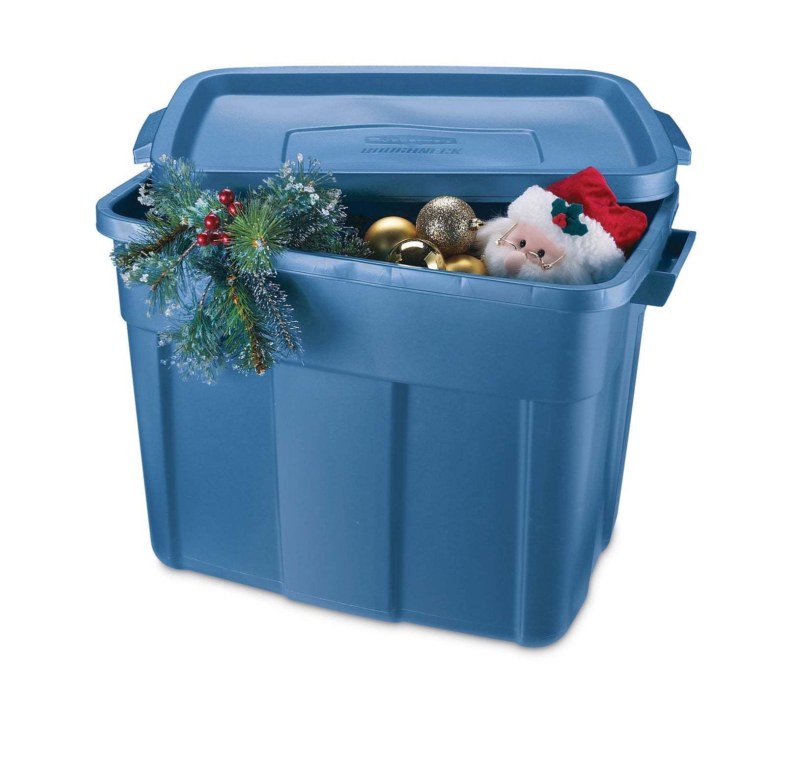 Roughneck Stackable Storage Box with Lid, 68-L, Blue C7A9 - product image 4