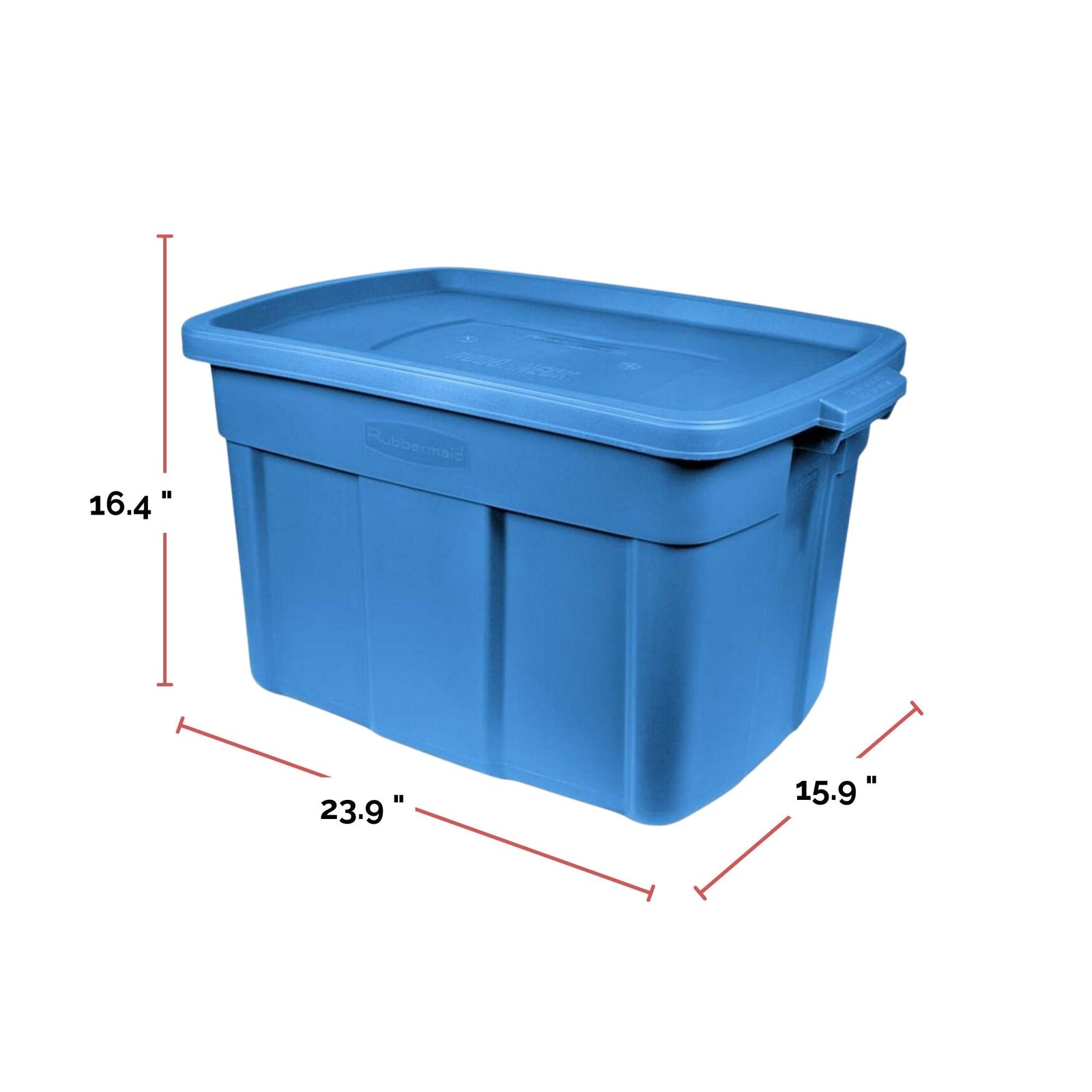 Roughneck Stackable Storage Box with Lid, 68-L, Blue C7A9 - product image 6