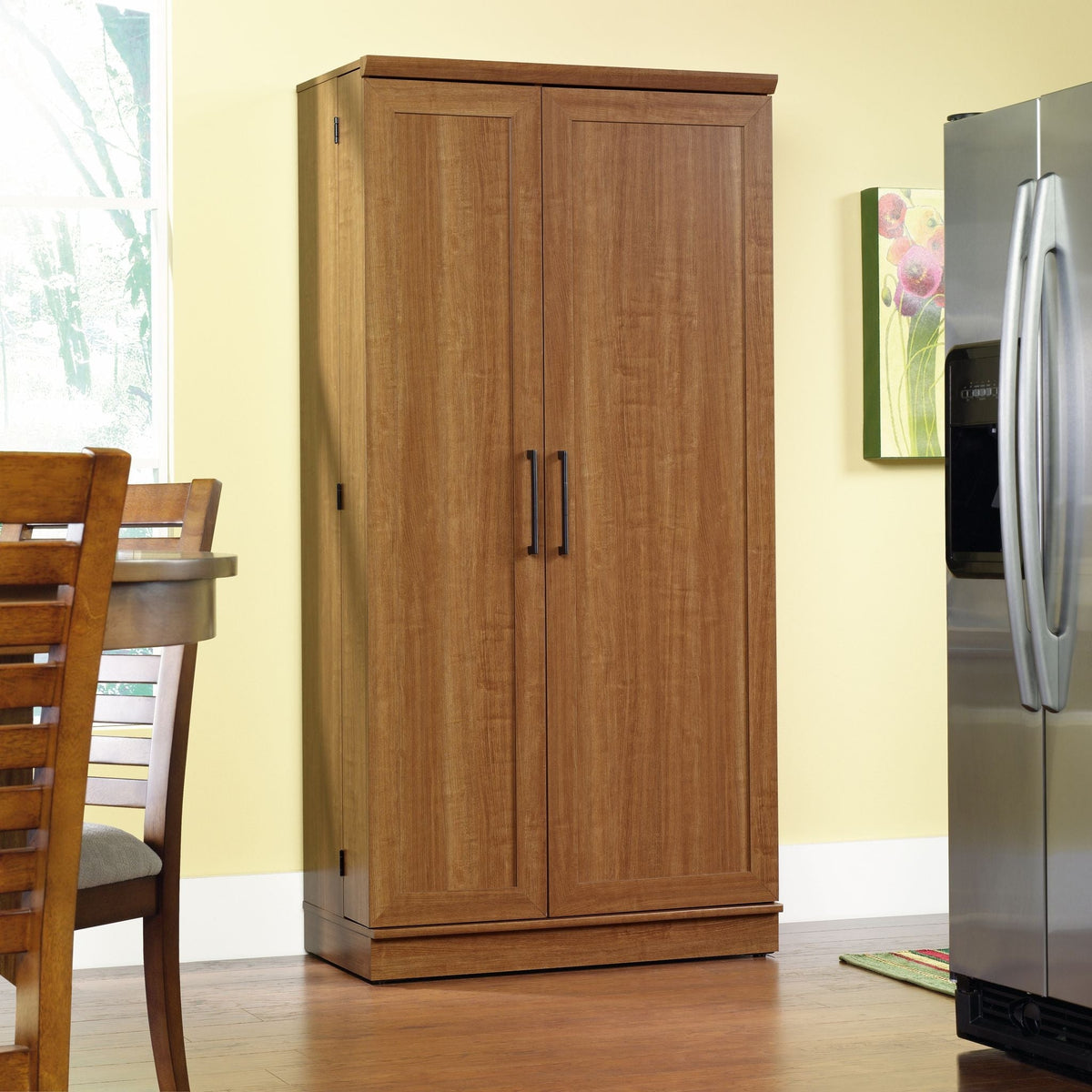 Homeplus 2-Door Storage Cabinet/Pantry with Adjustable Shelves, Sienna Oak Finish S3K1 - product image 3