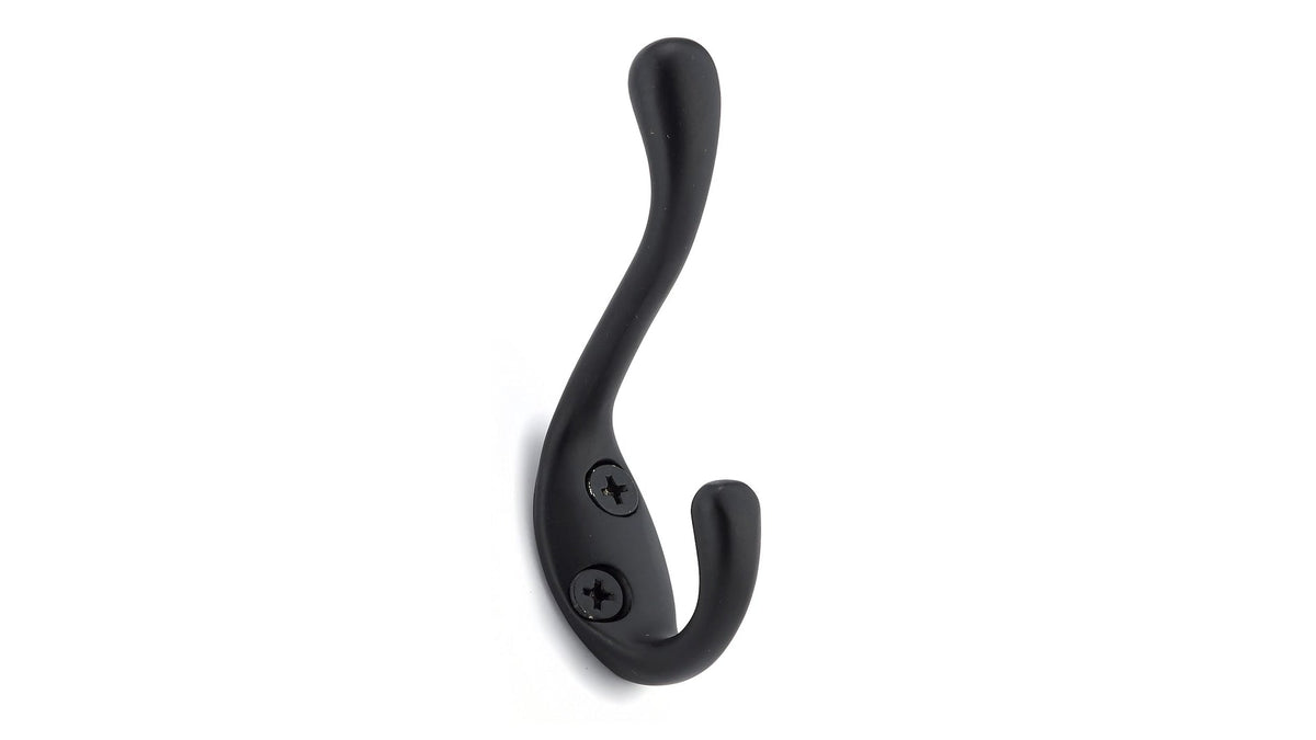 Single Hook, 3.5", Matte Black, 3pk F0I8 - product image 1