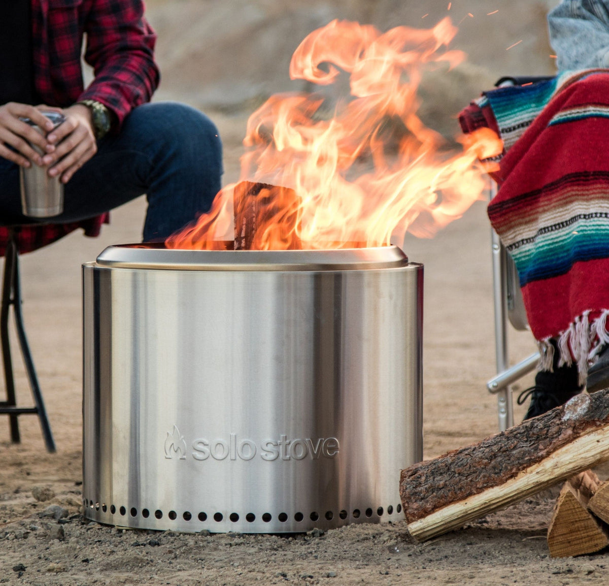 Stove Stainless Steel Smokeless Bonfire Fire Pit with Removable Ash Pan, 19.5 x 14-in E9D1 - product image 7