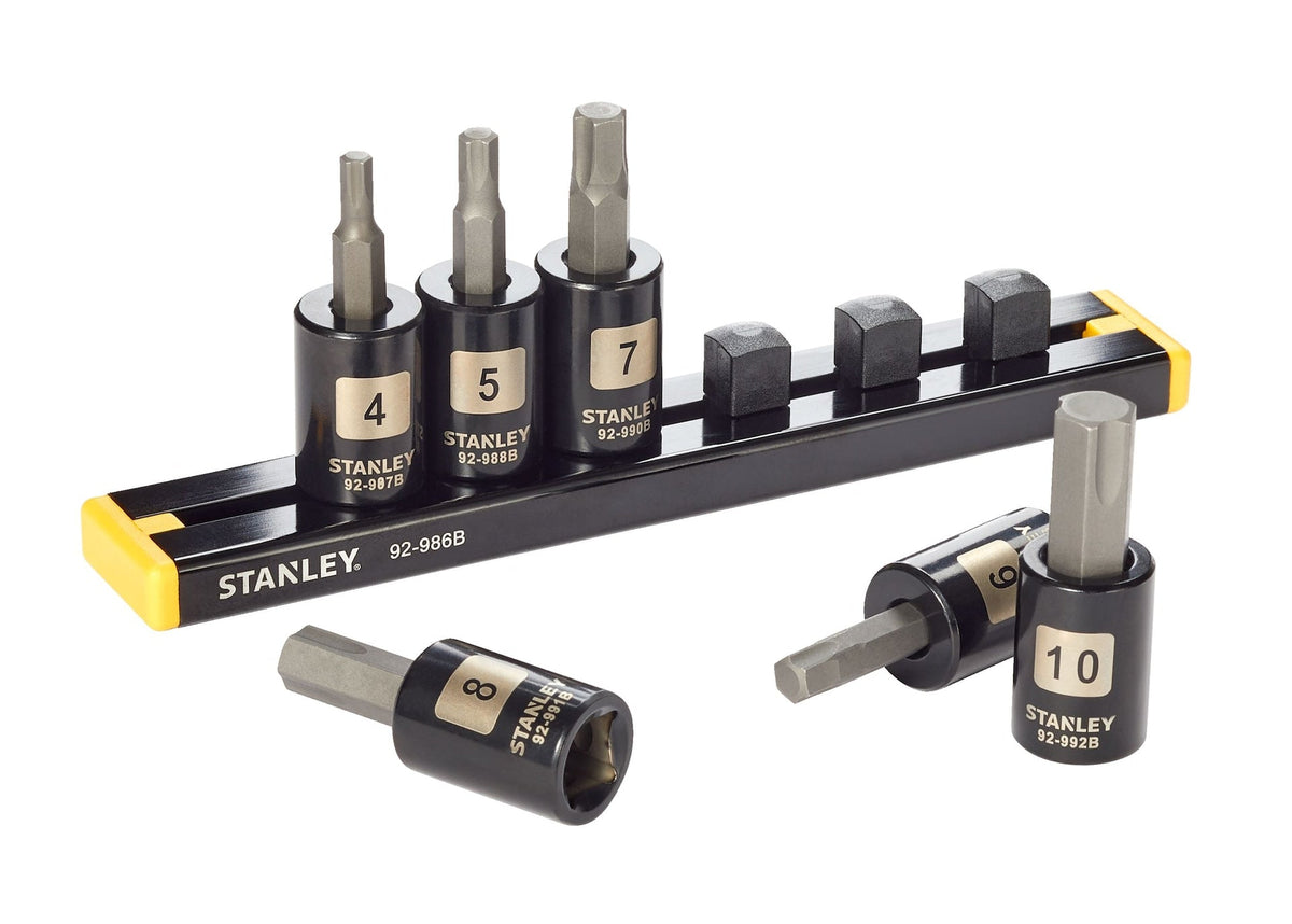 Professional Grade Black Chrome Hex Bit Socket Set, Metric, 6-pc H8A9 - product image 2
