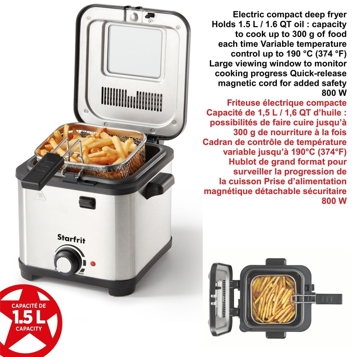 Deep Fryer with Variable Temperature Control, 1.5-L Z5W8 - product image 4