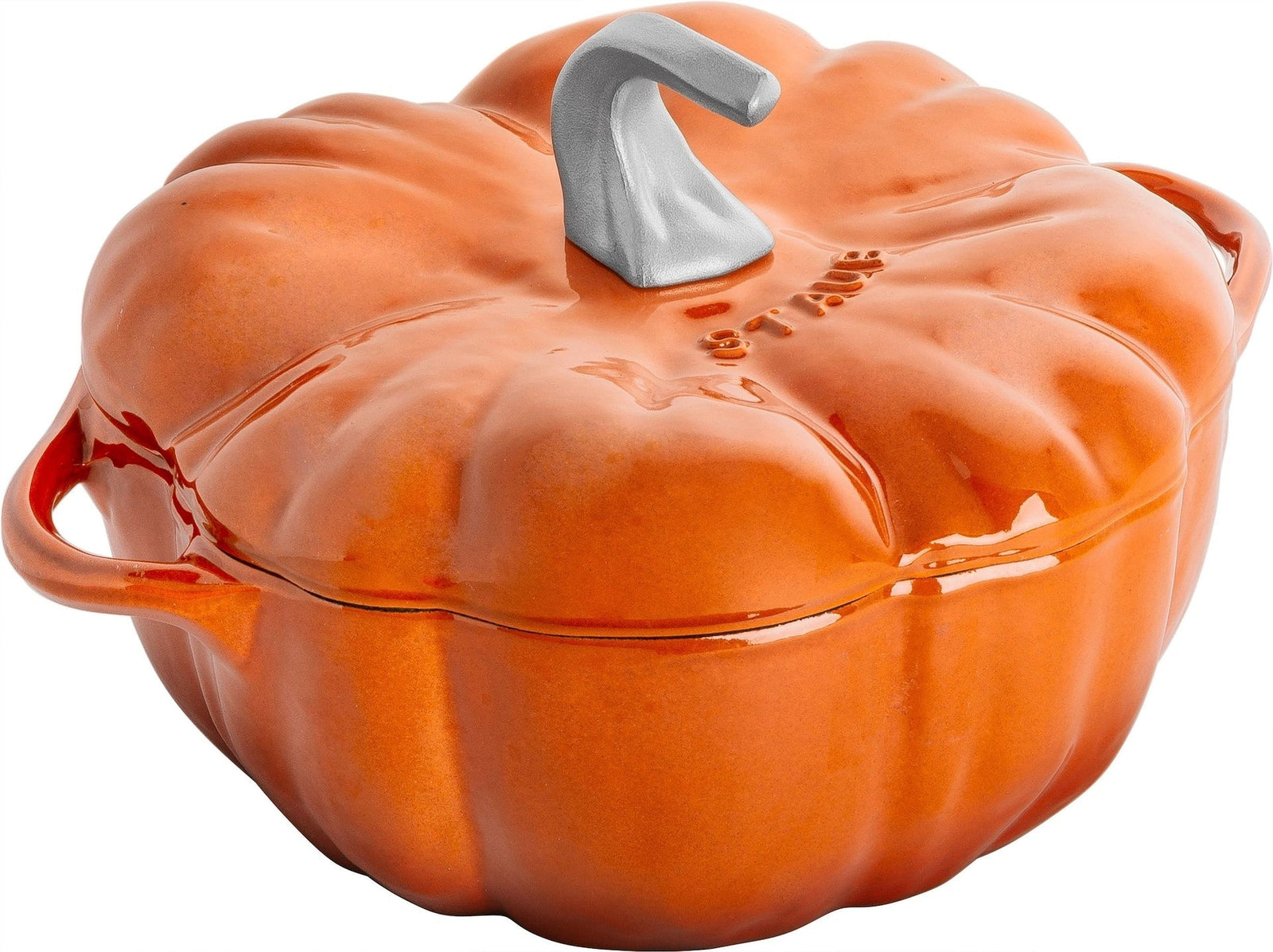 3.5-qt Cinnamon-Coloured Cast Iron Pumpkin Cocotte H9R6 - product image 1