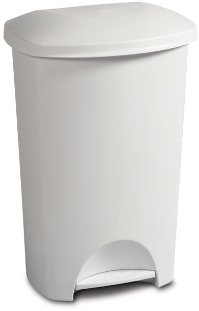Plastic Rectangular Step Garbage Can, White, 45-L N5B3 - product image 2