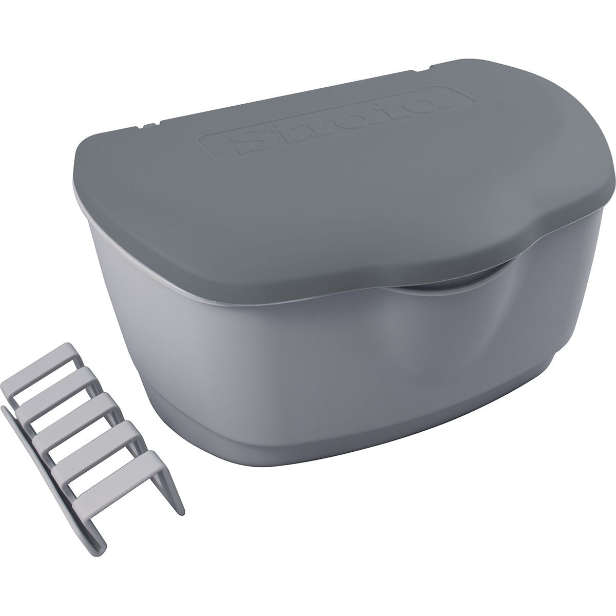 Plastic Clothespin Box, Grey E9T5 - product image 1