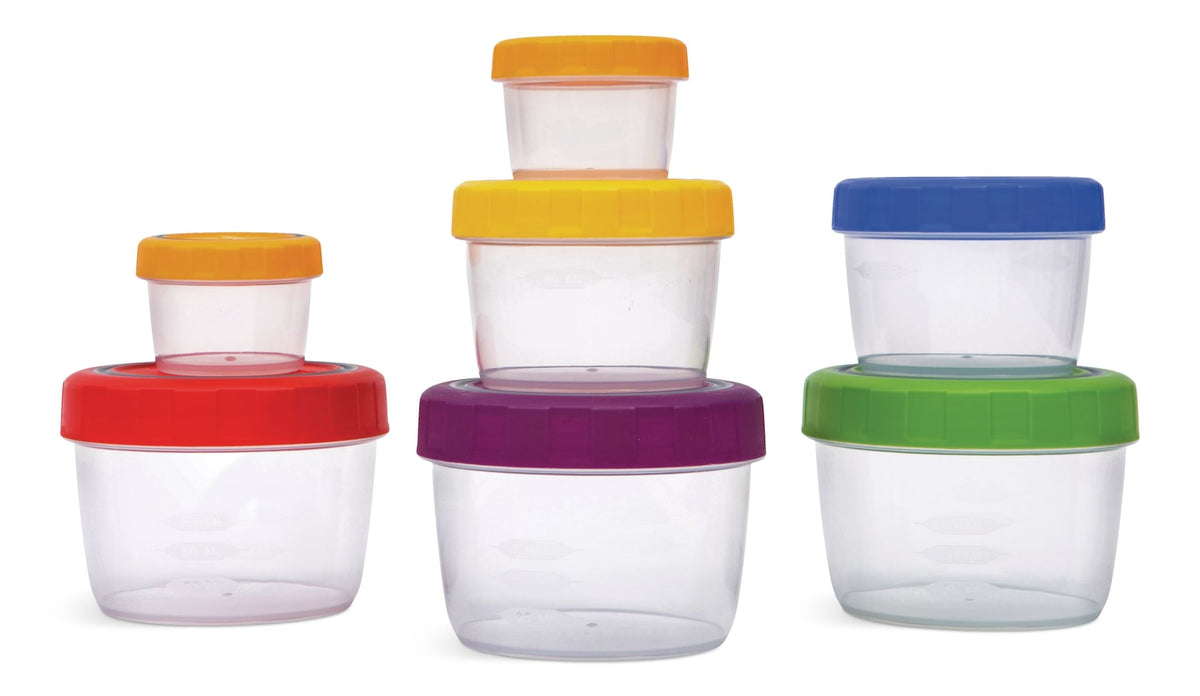Nestable Clear Plastic Food Storage Container Set with Lids S8F6 - product image 1