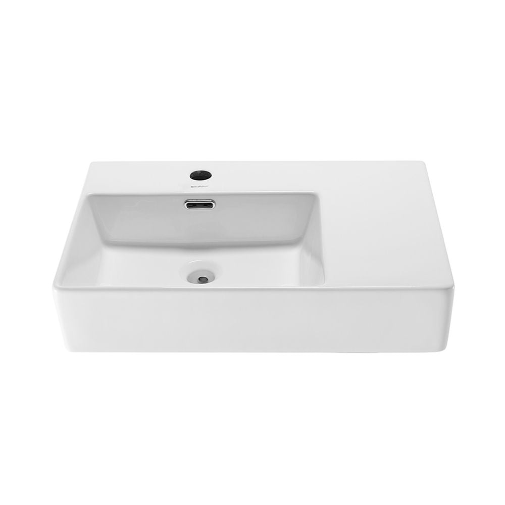 St. Tropez Ceramic Wall Hung Sink with Left Side Faucet Mount, 24-in x 18-in E1K4 - product image 2