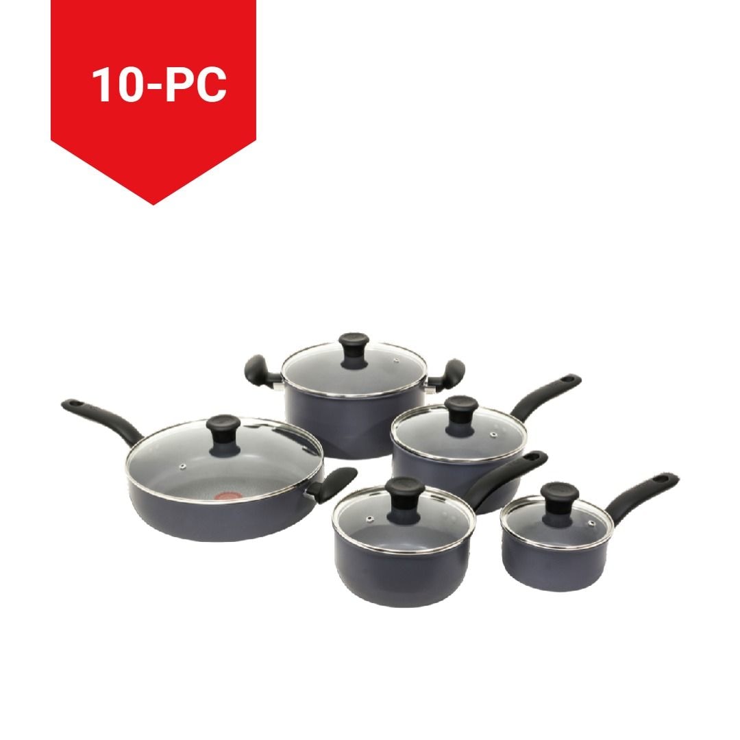 Hard Titanium Cookware Set, Non-stick, Dishwasher & Oven Safe, Grey, 10-pc Y5P6 - product image 3