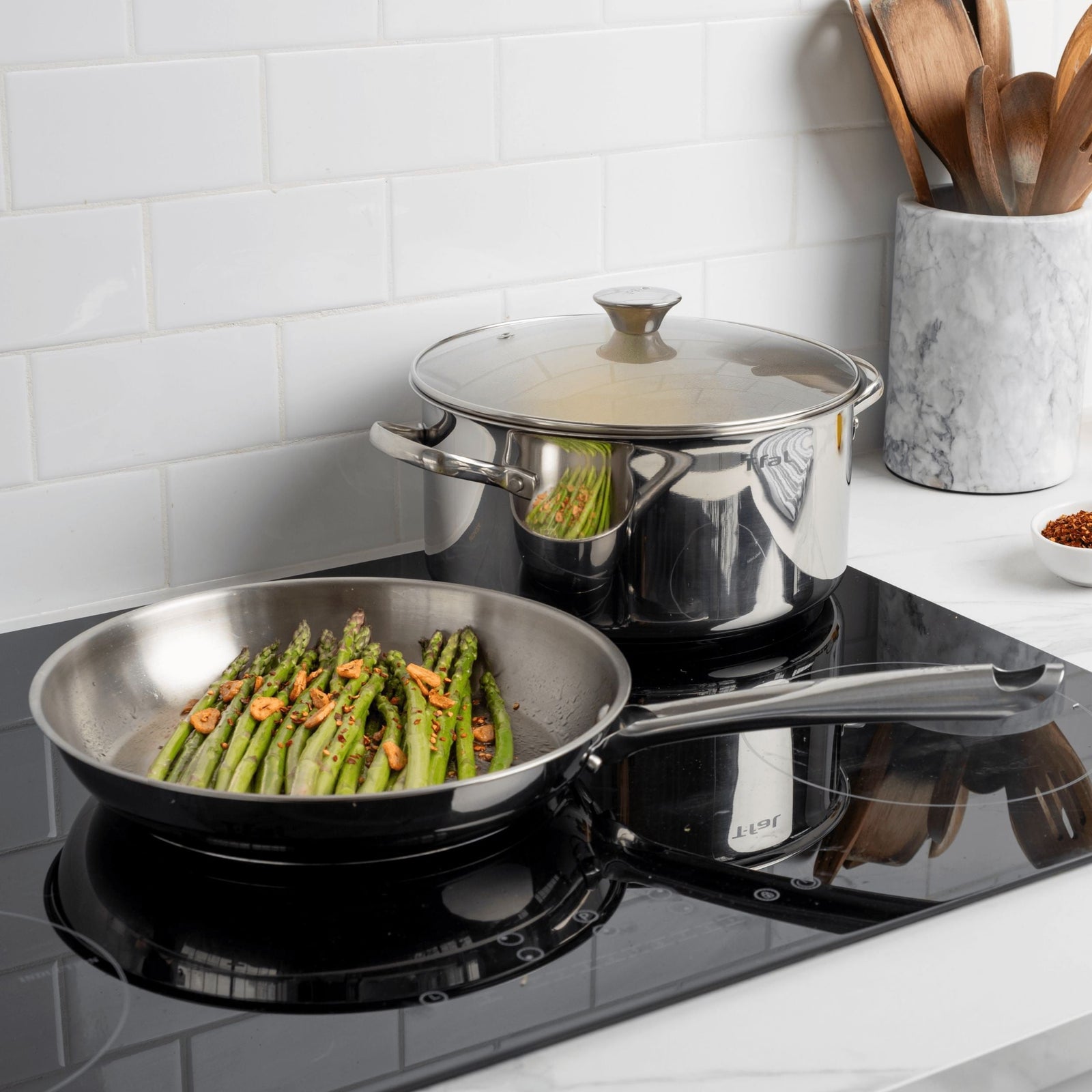 Viva Stainless Steel Cookware Set, Dishwasher & Oven Safe, Pots and Pans Set, 10-pc Z0Y7 - product image 6