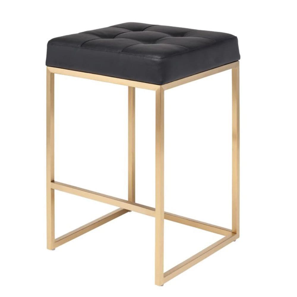 Me Home Black Stainless Steel Pipe Counter Stool Z4O1 - product image 1