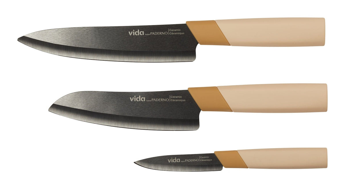 Black Ceramic Knife Set, 3-pc E4Y3 - product image 1
