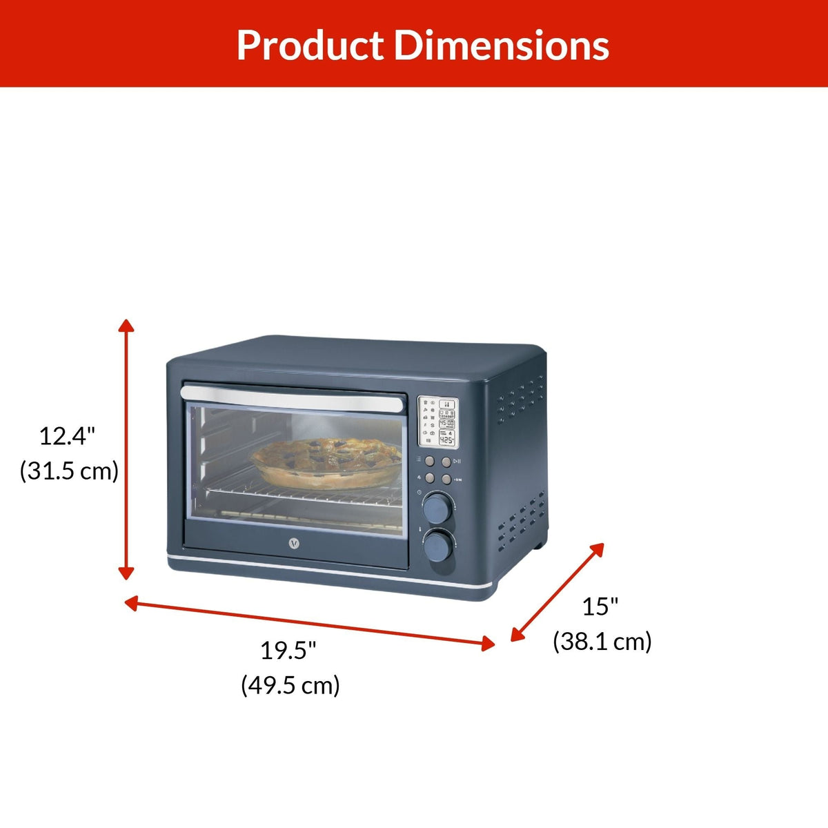 Digital Multi-Functional Air Fryer Toaster Oven with 11 Pre-Set Functions, Bluefin, 6-Slices G3C7 - product image 6