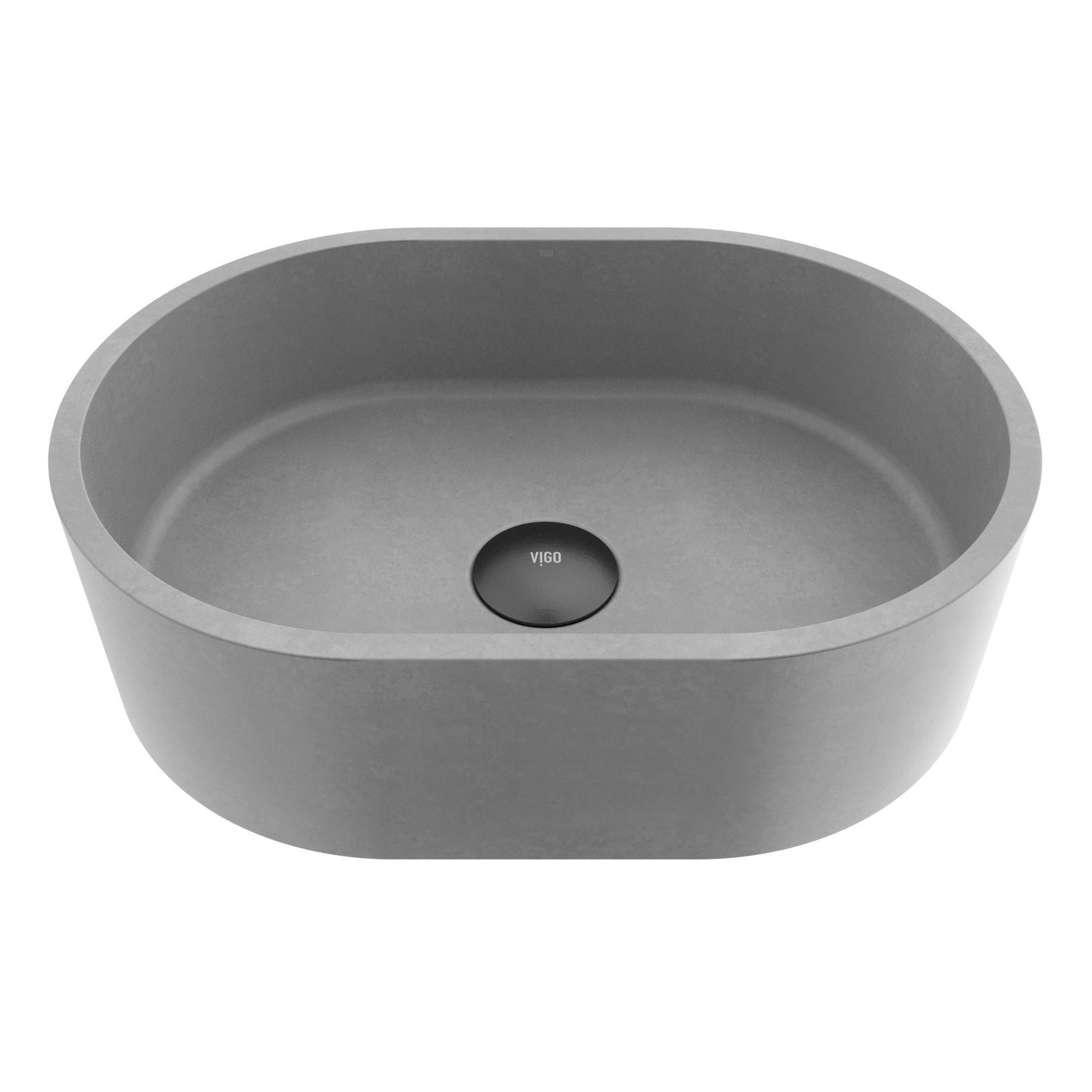 Giralda Gothic ConcretoStone 16x11-in Deep Grey Bathroom Sink/Basin with Rectangular Vessel G2P0 - product image 1