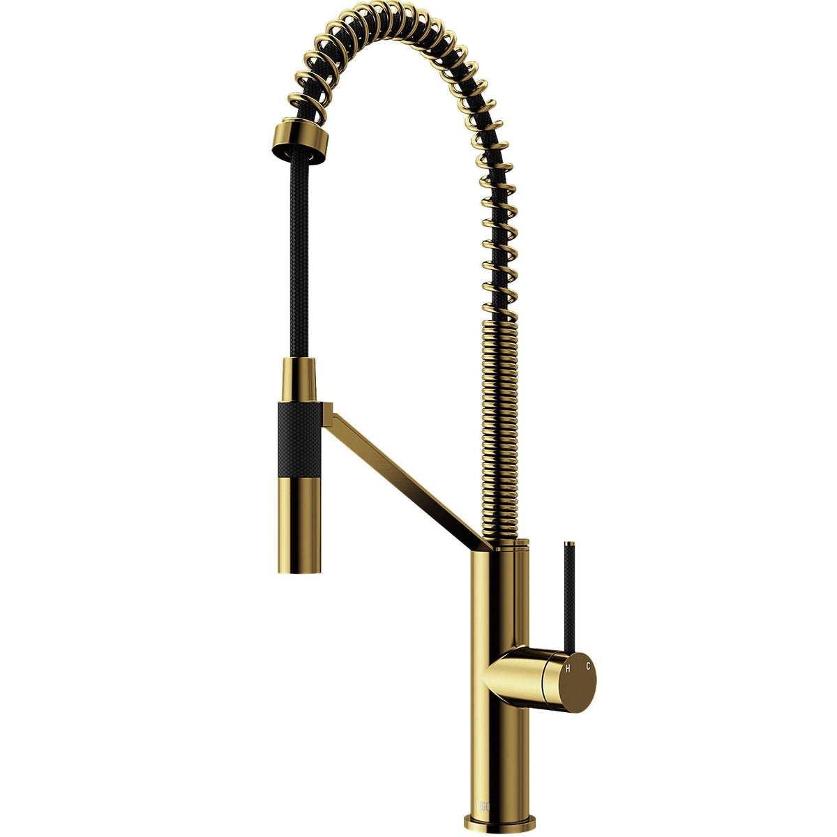 Livingston Single Handle Magnetic Pull Down Sprayer Kitchen Faucet with cFiber, Matte Gold H8P8 - product image 1